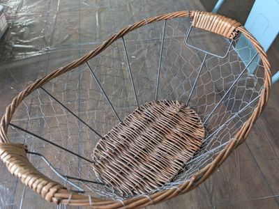 Chicken wire farmhouse fruit basket or decor