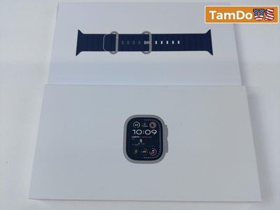 Apple Watch Ultra 2 49mm Natural Titanium Navy Ocean Band MX4D3LW/A