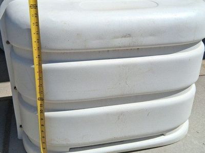 RV trailer double propane tank cover