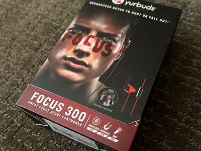 Yurbuds Focus 300 Sweat Proof Sport Earphones, Twistlock, QuikClik, with Mic - Red/Black