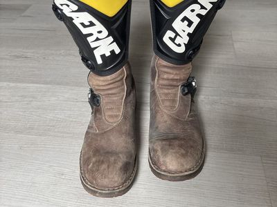 Gaerne Balance hand made Oiled Pro Motocross Trials Boots Brown Size 11