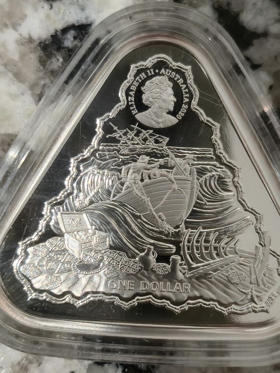 2020 Australia Shipwreck Vergulde Draeck 1 oz Silver Coin BU