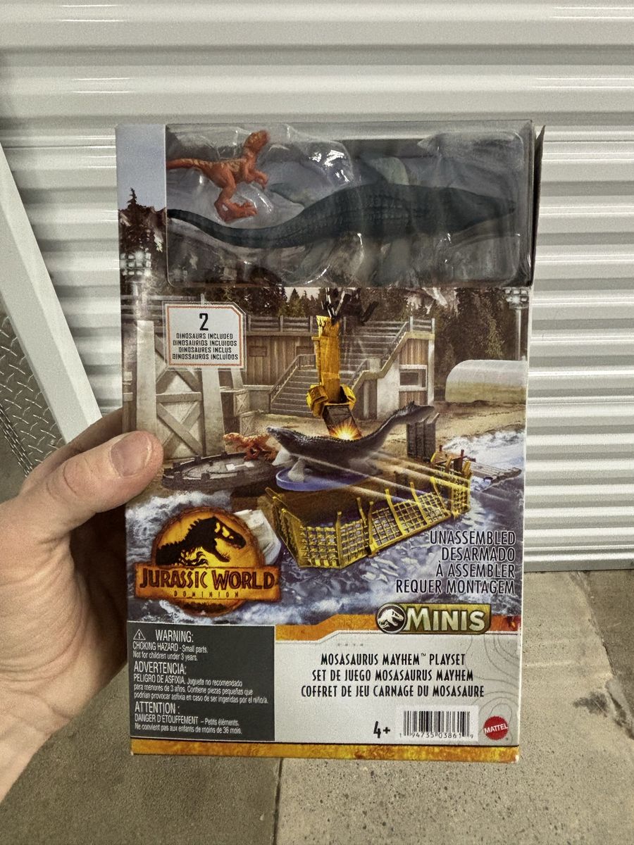 Mattel Jurassic World Mosasaurus Mayhem Playset 2 Dinosaurs Included New