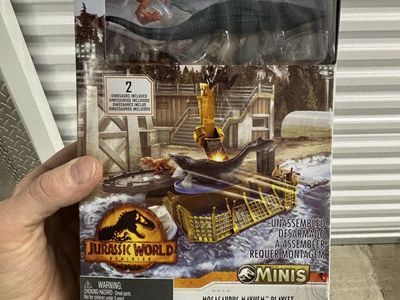 Mattel Jurassic World Mosasaurus Mayhem Playset 2 Dinosaurs Included New