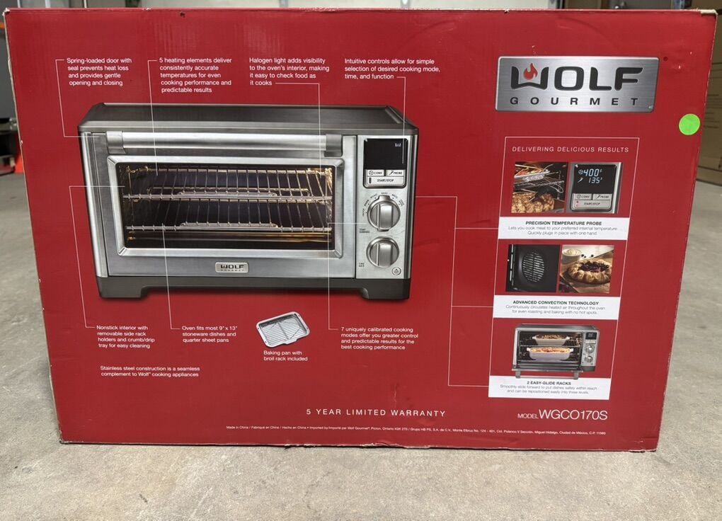 New Wolf Gourmet Countertop Conv Toaster Oven