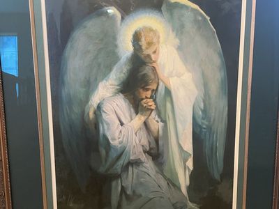 Large print of Christ praying with Angel