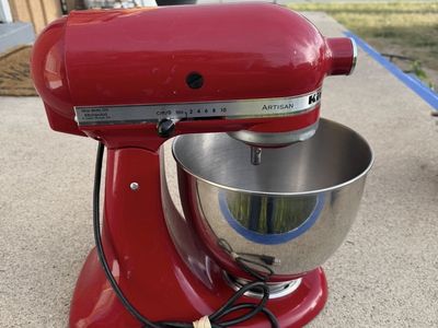 KitchenAid Artisan Stand Mixer - Red, Used, with Bowl & Accessories