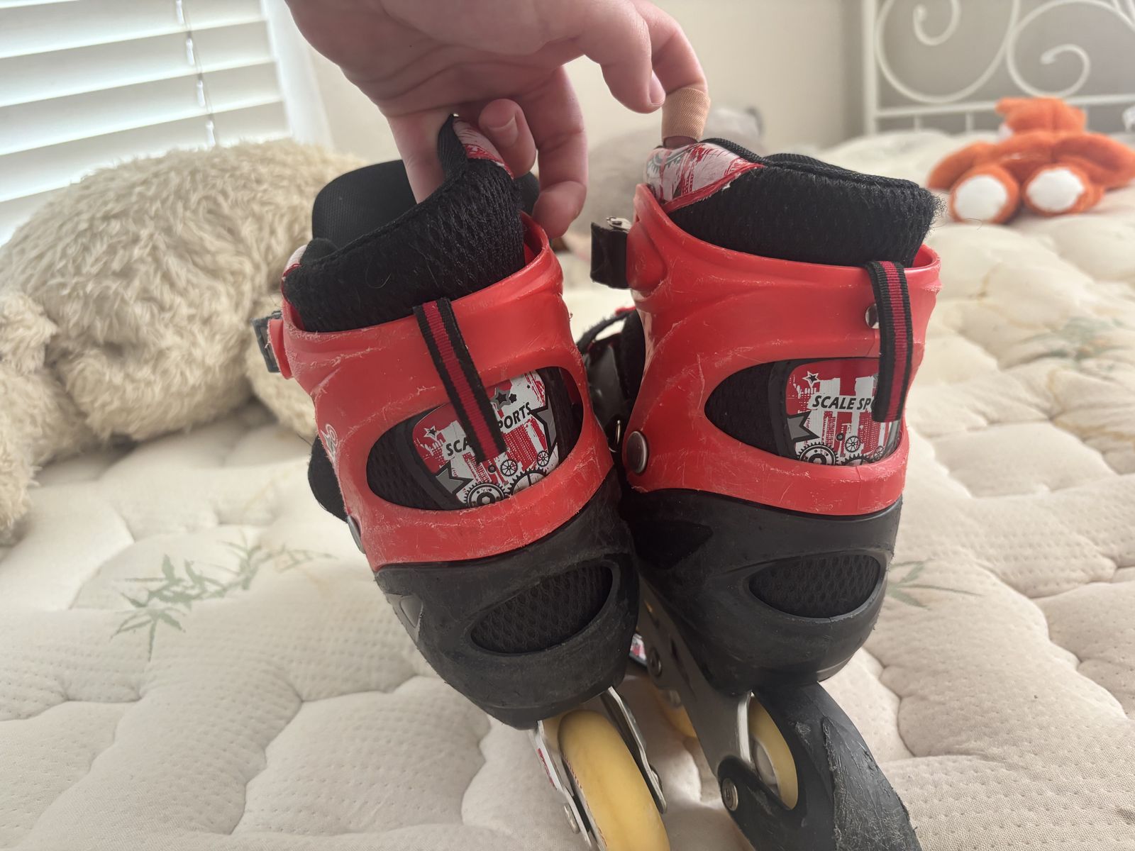 Red/black roller blades