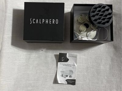 SCALP HERO Scalp Massager Electric Head Massager Stress Relief Hair Growth Tool, plus shampoo brush