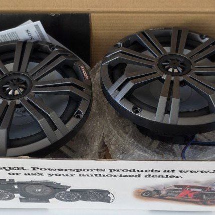 Kicker 8" 2-Way Marine Audio Coaxial Speakers KM Series with Grilles KM8