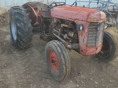 Vintage Ferguson TO-35 Tractor with Rear Tiller Attachment