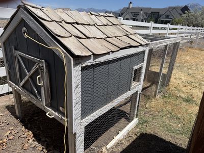 Free-Two Chicken Coops with Run and Nesting Boxes - Used, Both need TLC