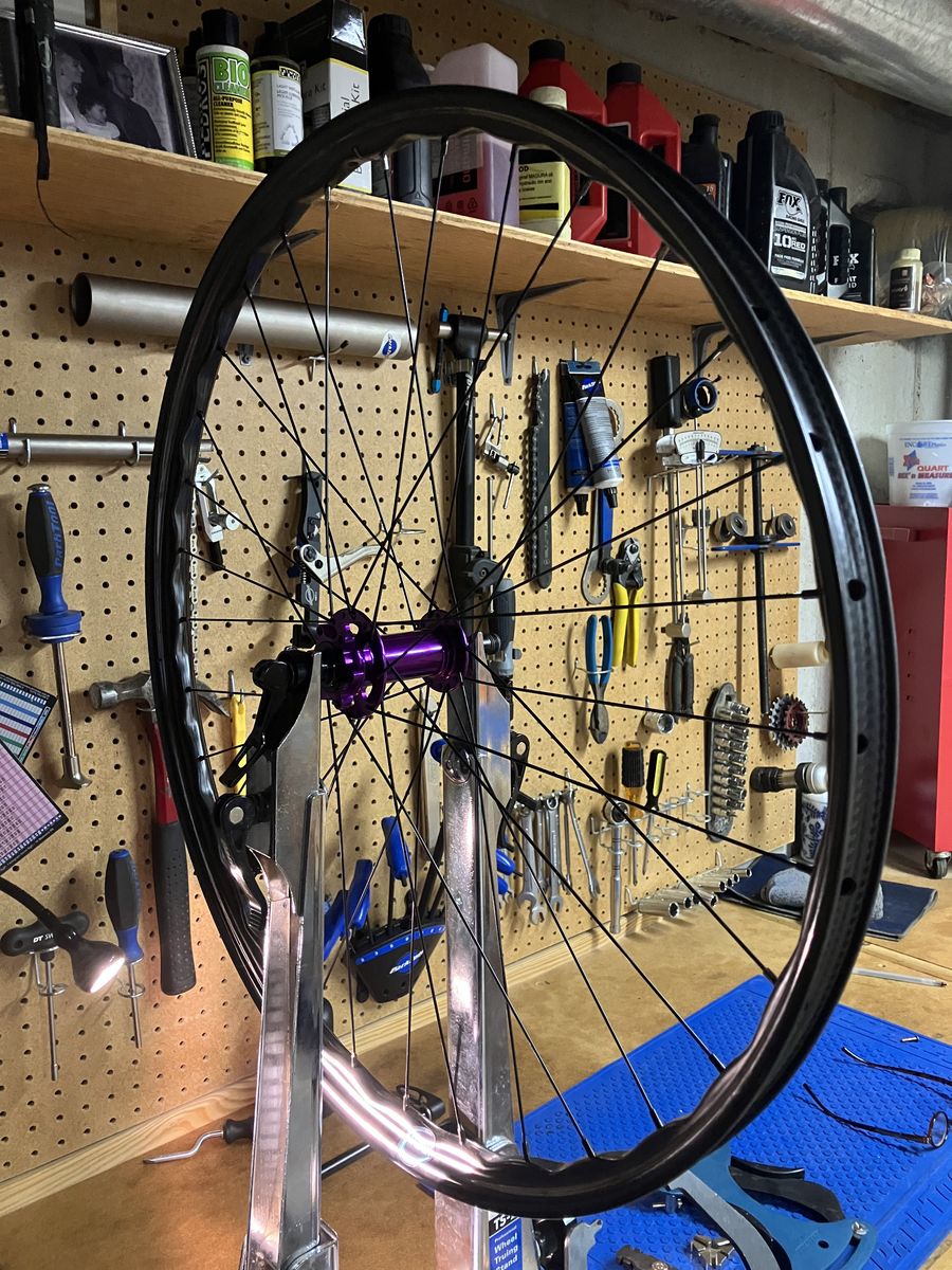 Hand built carbon wheels