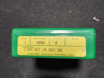 RCBS .38 SPEC DIES