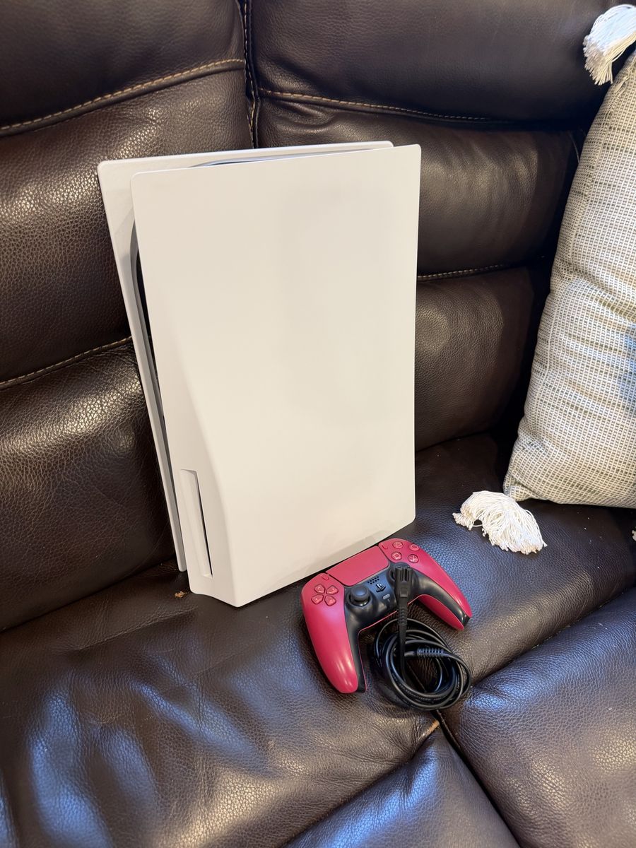 Sony PlayStation 5 PS5 Disc Console with Midnight Red DualSense Controller