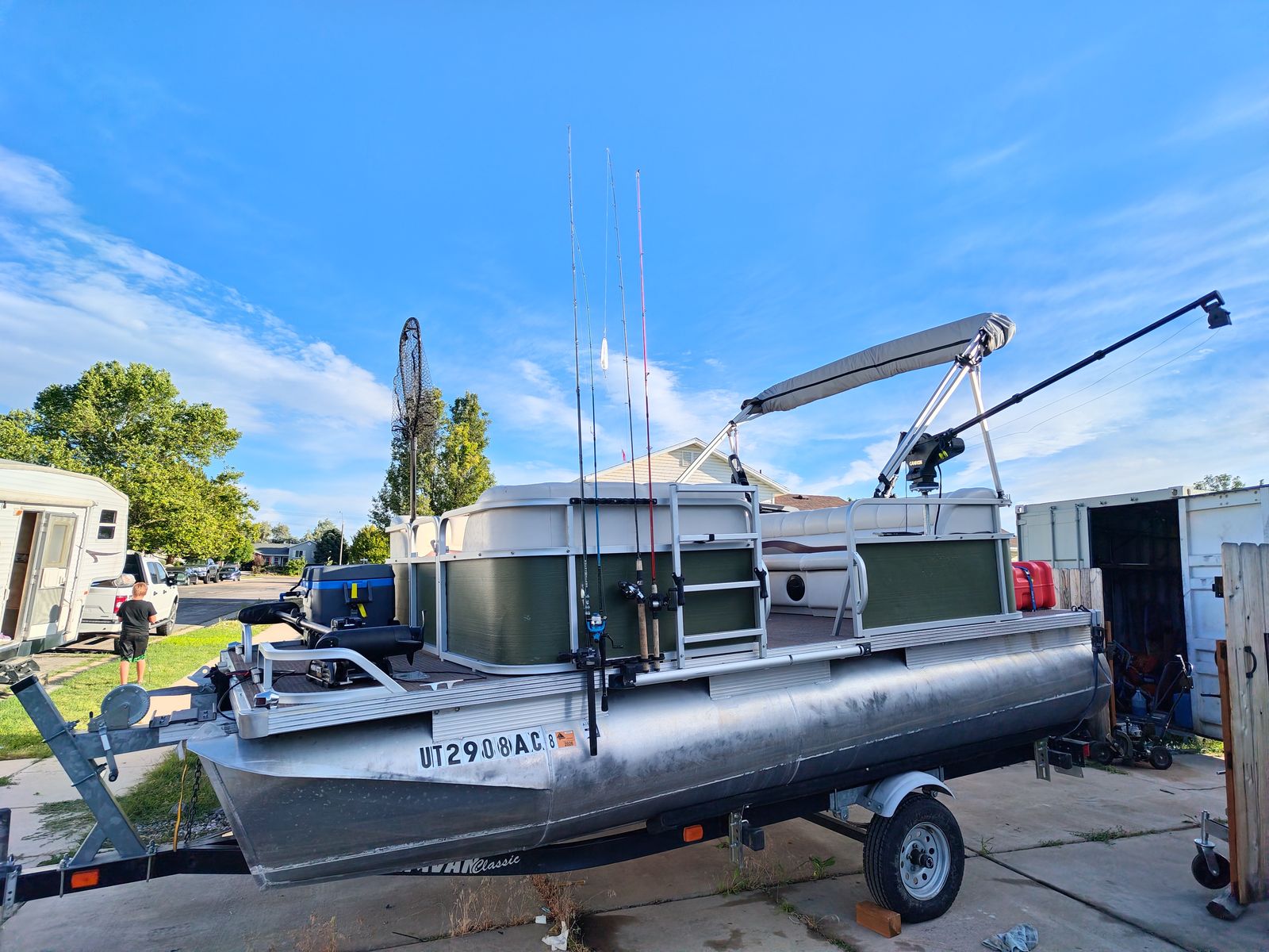 Complete fishing boat package, ready to hit the water