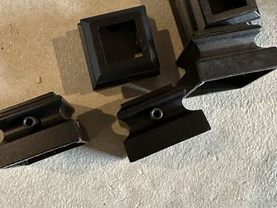Iron baluster flat base shoes $1 each