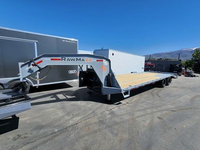 2026 RawMaxx 28' FDXD Gooseneck 24K Equipment Flat