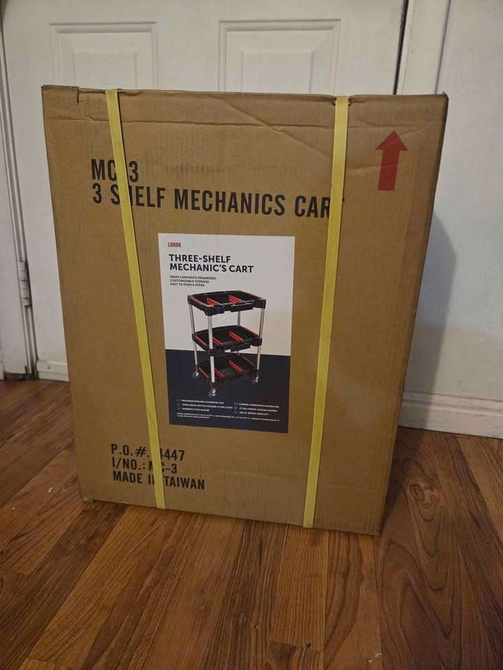 Luxor MC-3 Mechanic's Three-Shelf Cart