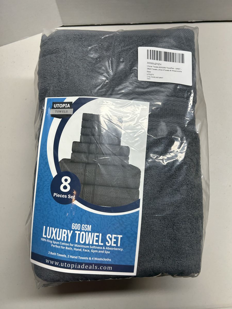 Utopia Luxury 8 Piece Towel Set