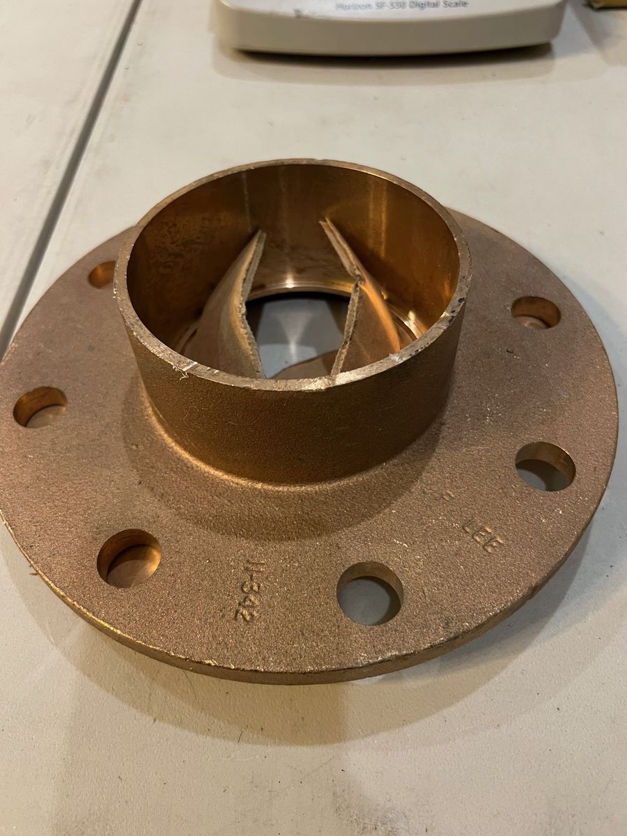4" Brass companion flange plumbing