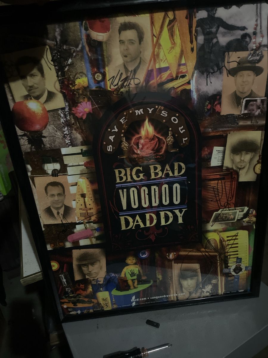 Big Bad Voodoo Daddy "Save My Soul" Signed Framed Poster - Concert Memorabilia
