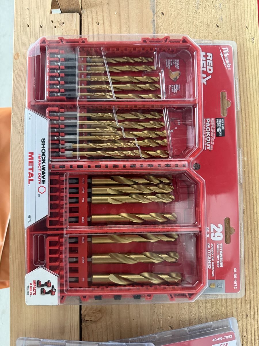 Milwaukee SHOCKWAVE RED HELIX Titanium Drill Bit Set 29-Piece (unopened)