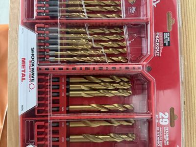 Milwaukee SHOCKWAVE RED HELIX Titanium Drill Bit Set 29-Piece (unopened)