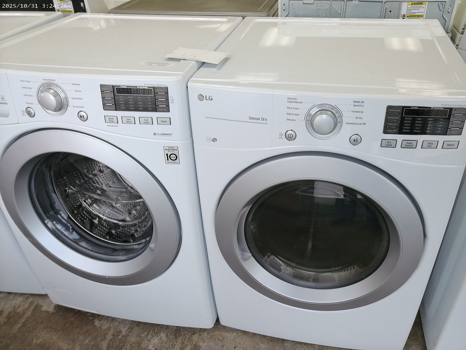 Clean Stackable Front Load Washer and Dryer~90 Day Guarantee