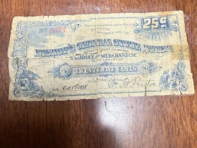 1898 Bishop’s General Store 25 cent