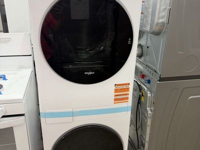 NEW WHIRLPOOL COMPACT 24 INCH VENTLESS LAUNDRY TOWER