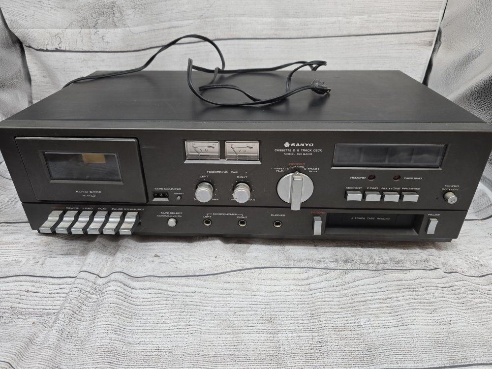 Sanyo RD-8400A Cassette & 8-Track Deck Player Reco