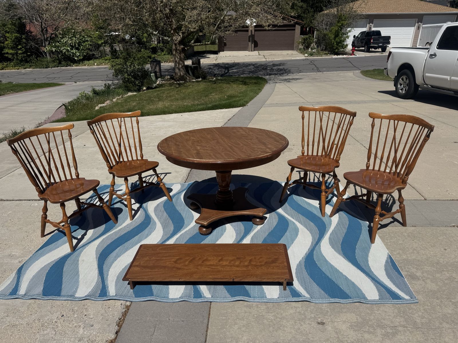 Vintage! Ethan Allen Dining Room Set Table Chairs