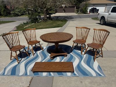 Vintage! Ethan Allen Dining Room Set Table Chairs