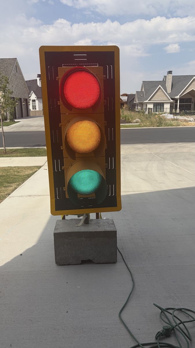 Authentic 6-Foot Traffic Signal, Plugs Into The Wall, Comes With A Remote. Yes Really.
