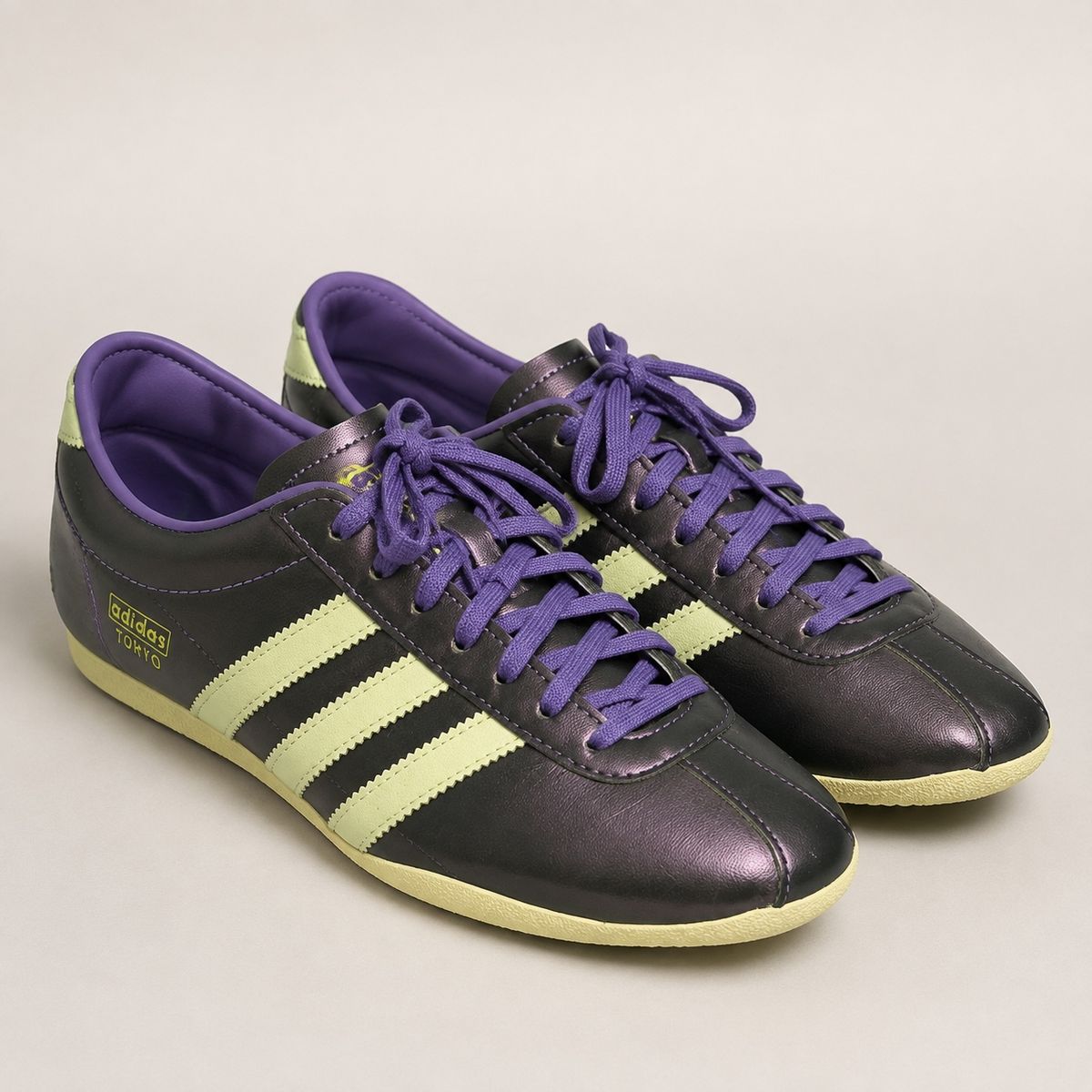 Adidas Tokyo Metallic Purple and Lime Green Sneakers Women's Size 10 Original Box