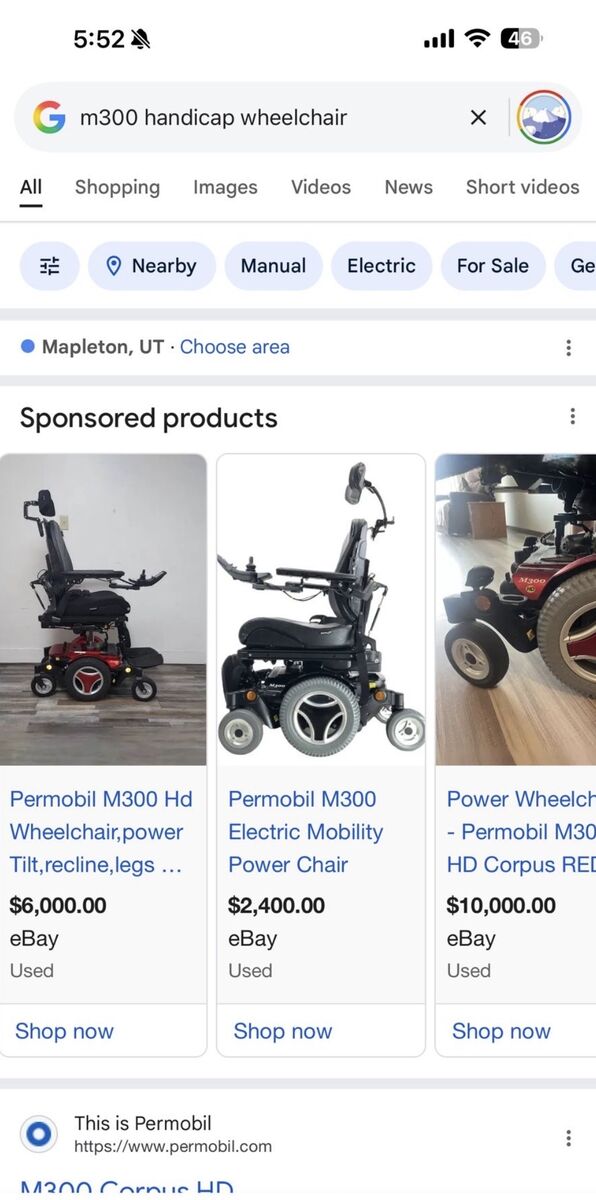 Permobil M300 Handicap Electric Wheelchair
