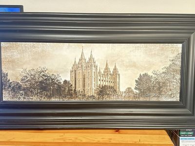 Framed Salt Lake Temple Panoramic Art Print