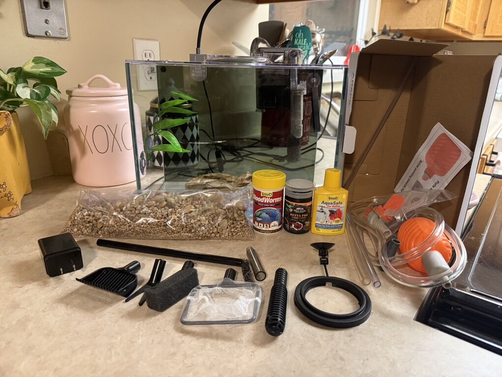 5 Gallon Fish Tank and Supplies!