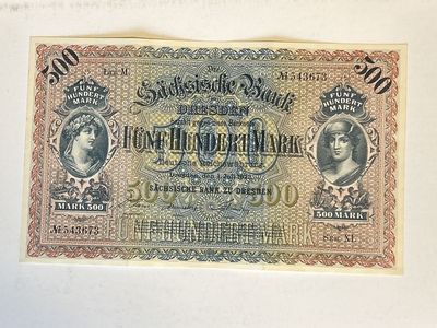 1922 Germany 500 Mark Banknote Good Condition