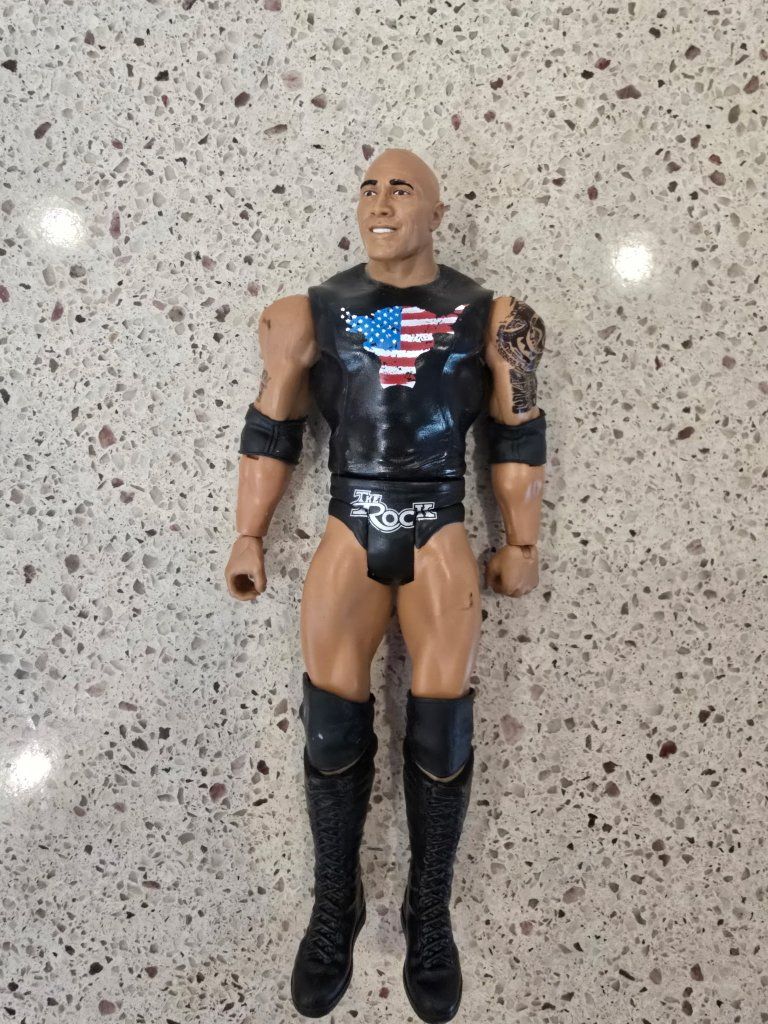 Mattel WWE The Rock with American flag design