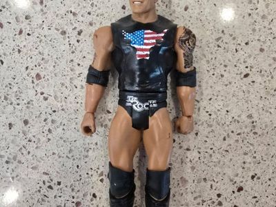 Mattel WWE The Rock with American flag design