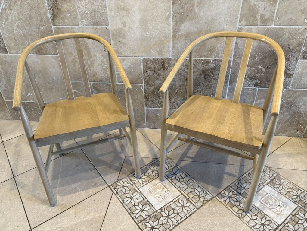 Pair Of Magnolia Hearth & Hand Wood Chairs