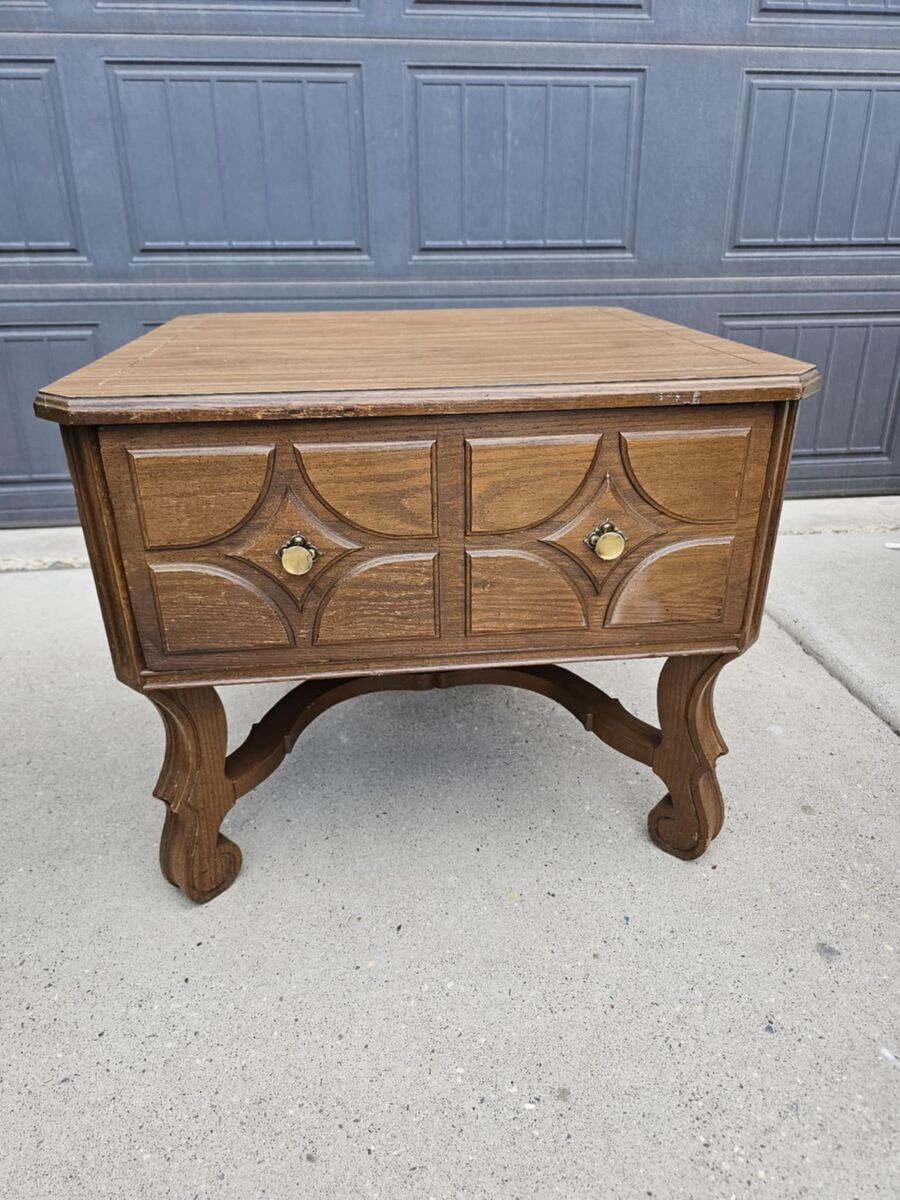 Vintage Mersman Wood Side Table – Project / Fixer Piece