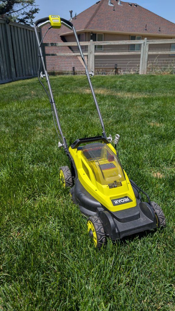 Ryobi 13" Cordless Lawn Mower w/ Two Batteries and Charger