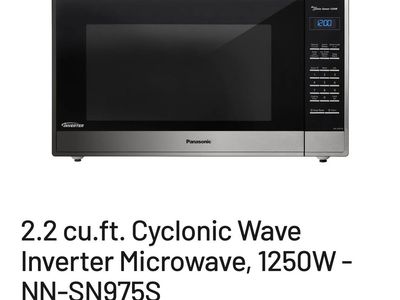 PANASONIC 24 in. Width 2.2 cu. ft. 1250 Watt Microwave in Stainless Steel with Sensor Cooking