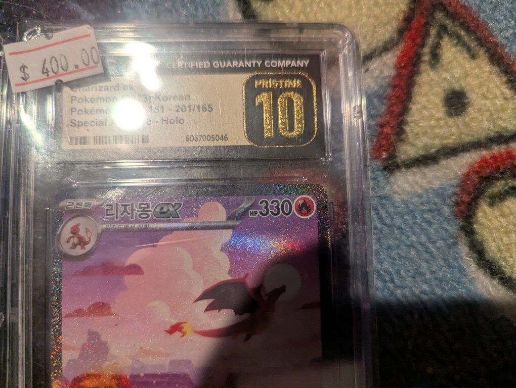 Big 3 Pokemon CGC 10 PRISTINE KOREAN 151 CHARIZARD