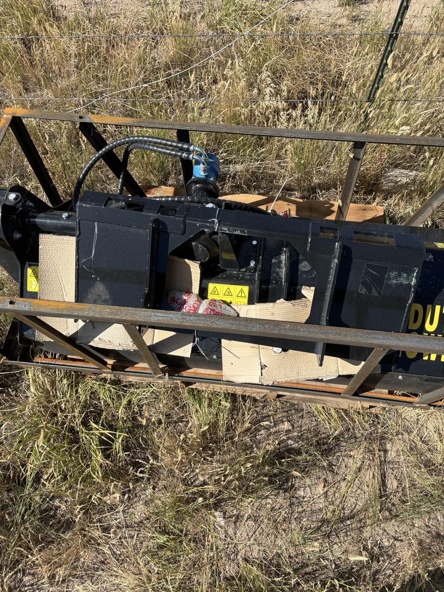 New Heavy-Duty Hydraulic Flail Mower / Bush Hog Attachment in Metal Crate