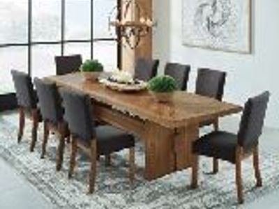 Large Wooden Dining Room Table - Seats 8 - Used.
