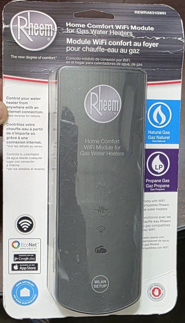 Rheem Home Comfort WiFi Module for Has Water Heaters.